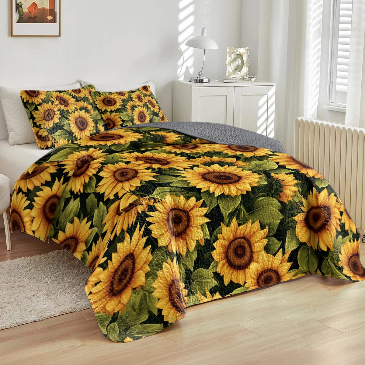 Shineful All Season Quilt 3-Piece Set - Sunflower Slumber