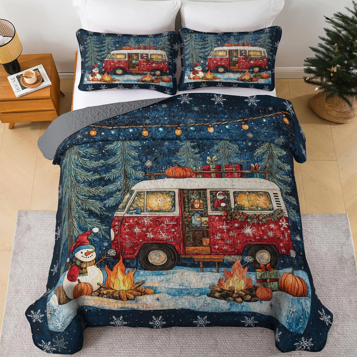 Shineful All Season Quilt 3-Piece Set - Holiday Camper Dreams