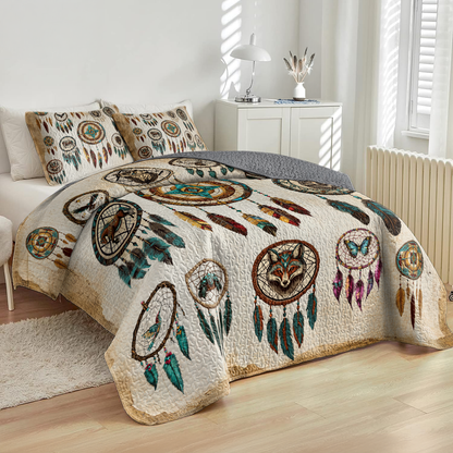 Shineful All Season Quilt 3-Piece Set Spirit Guide Dreamcatcher