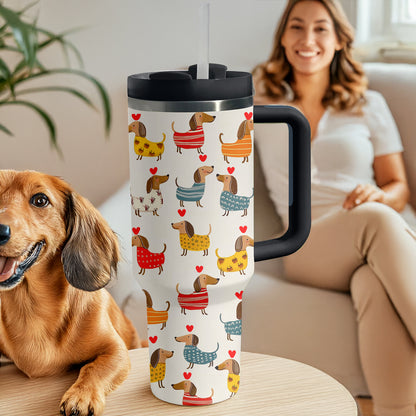 Shineful Tumbler Delight Dachshund With Heart