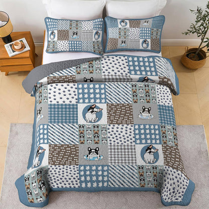 Shineful All Season Quilt 3-Piece Set Frenchie Fun