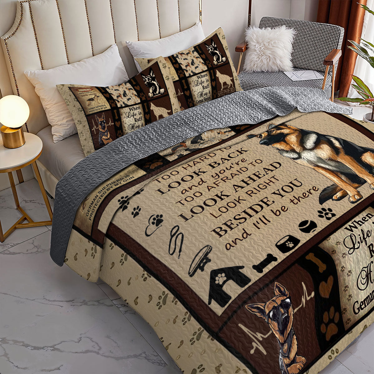 Shineful All Season Quilt 3-Piece Set Loyal Shepherd Comfort