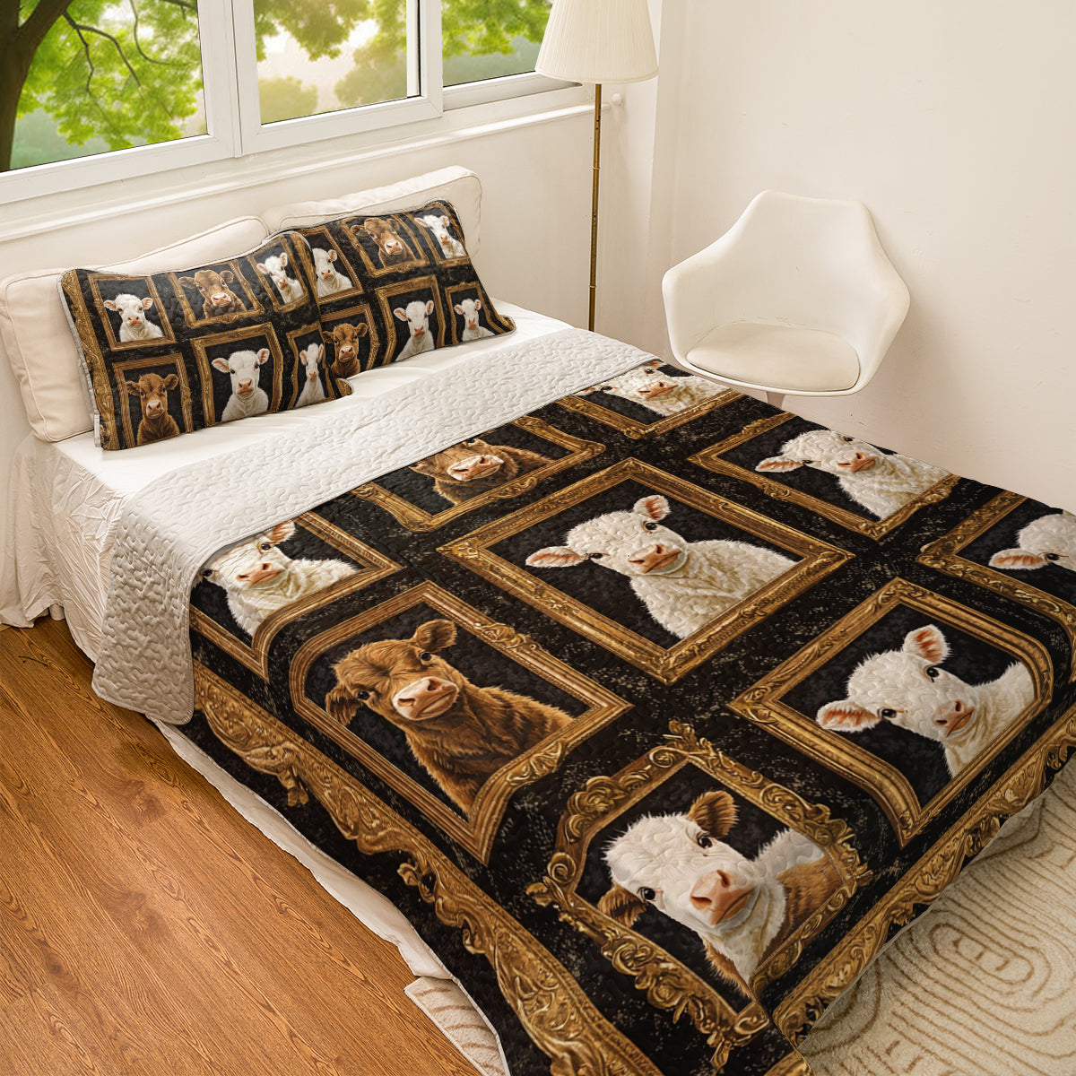 Shineful All Season Quilt 3-Piece Set Classic Cow Gallery
