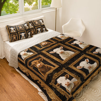 Shineful All Season Quilt 3-Piece Set Classic Cow Gallery