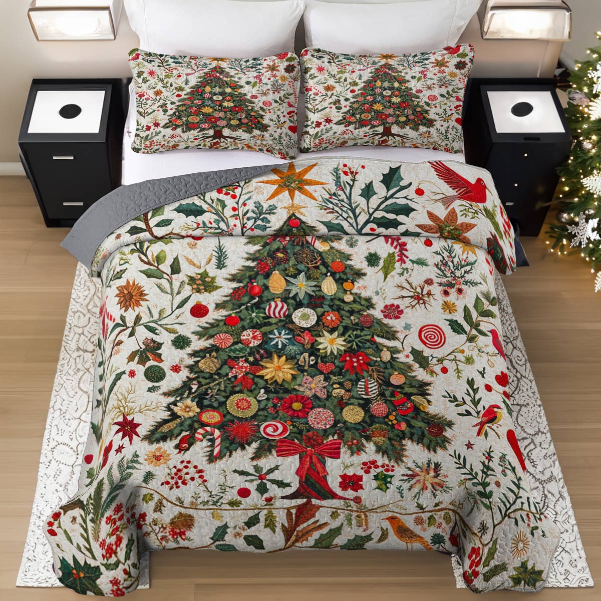 Shineful All Season Quilt 3-Piece Set Proliferate Tree