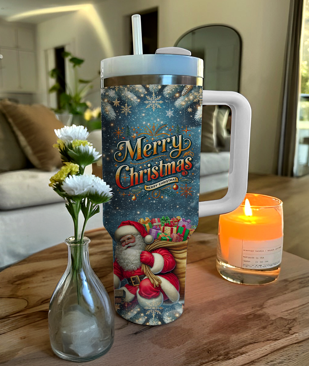 Shineful Tumbler Santa’s Nighttime Wonder