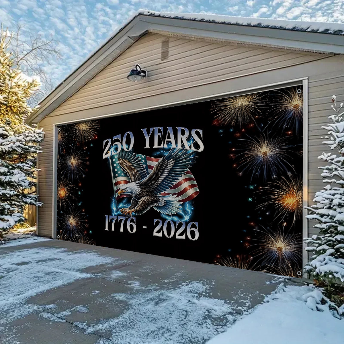Shineful Garage Door Banner Decoration America Unleashed