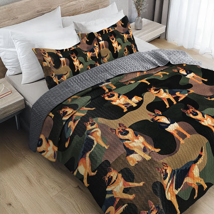 Shineful All Season Quilt 3-Piece Set Camouflage Shepherd
