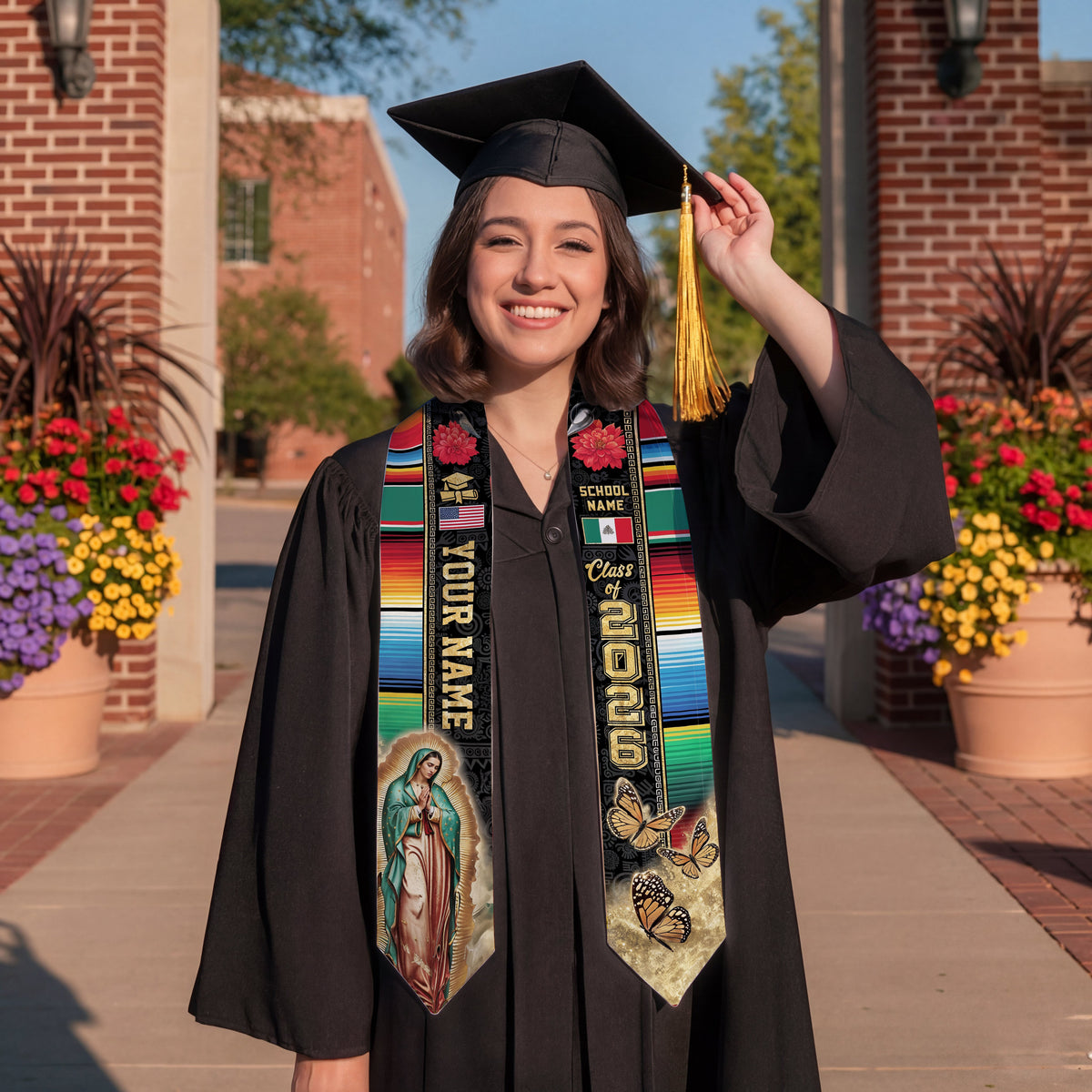 Shineful Graduation Sash Personalized Guadalupe Legacy