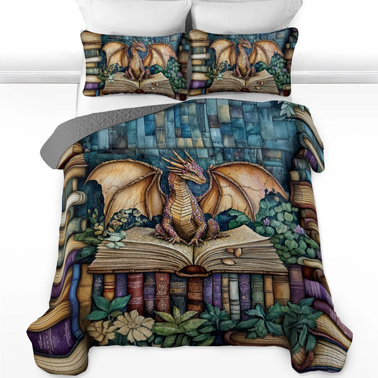 Shineful All Season Quilt 3-Piece Set Dragon Lore