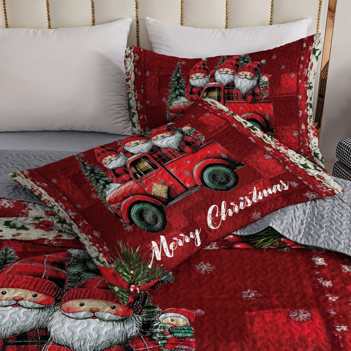 Shineful All Season Quilt 3-Piece Set - Santa's Joyride