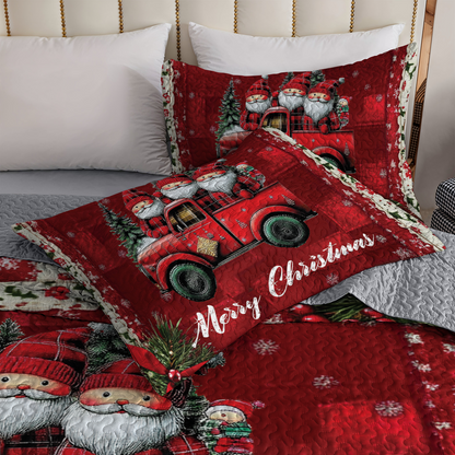 Shineful All Season Quilt 3-Piece Set - Santa's Joyride