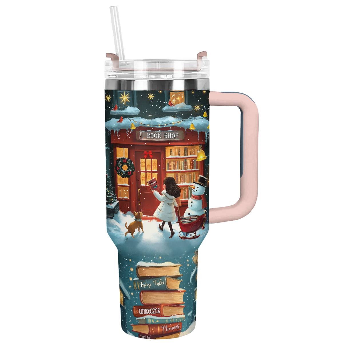 Shineful Tumbler Christmas Little Bookworm