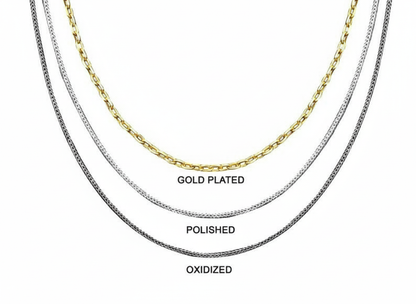 Shineful Oxidized Sterling Silver Viking Foxtail Chain Necklace for Men