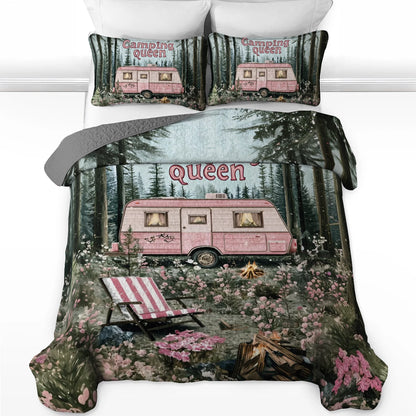 Shineful All Season Quilt 3-Piece Set Camping Queen