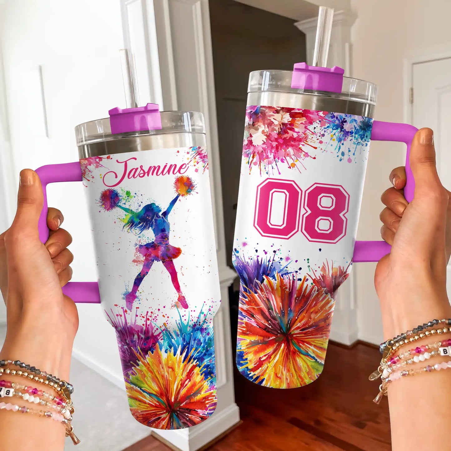 Shineful Tumbler Personalized Explosion of Joy Cheer Leading