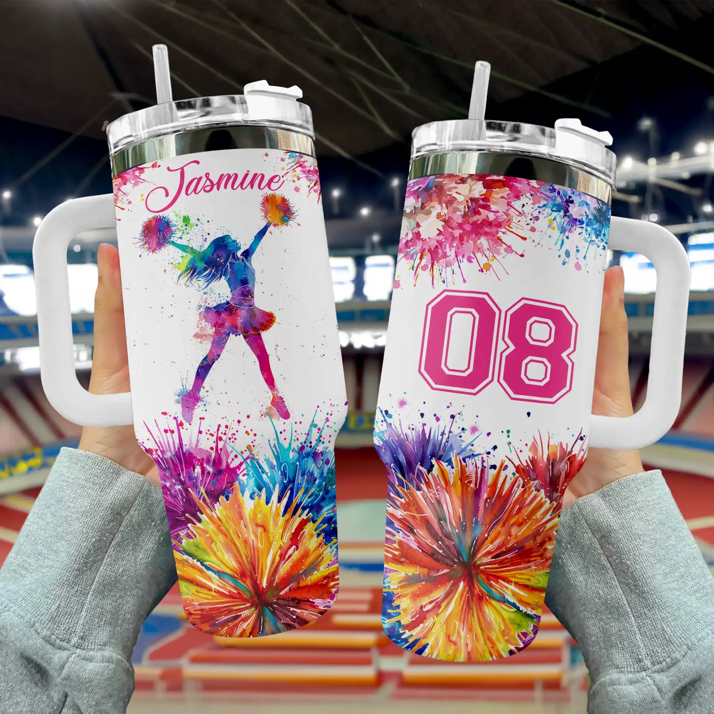 Shineful Tumbler Personalized Explosion of Joy Cheer Leading