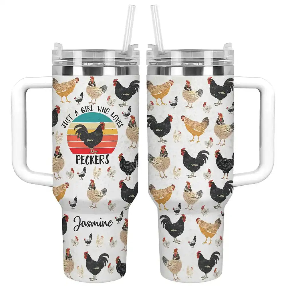 Shineful Tumbler Personalized Love Chicken
