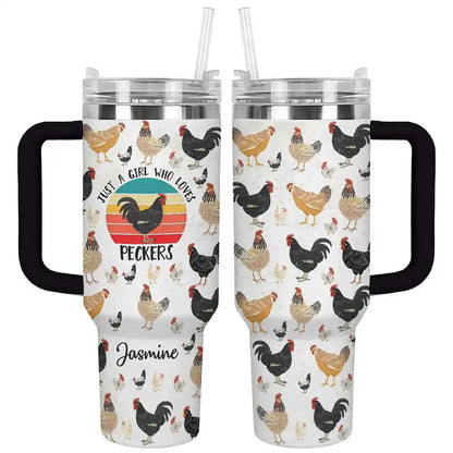 Shineful Tumbler Personalized Love Chicken