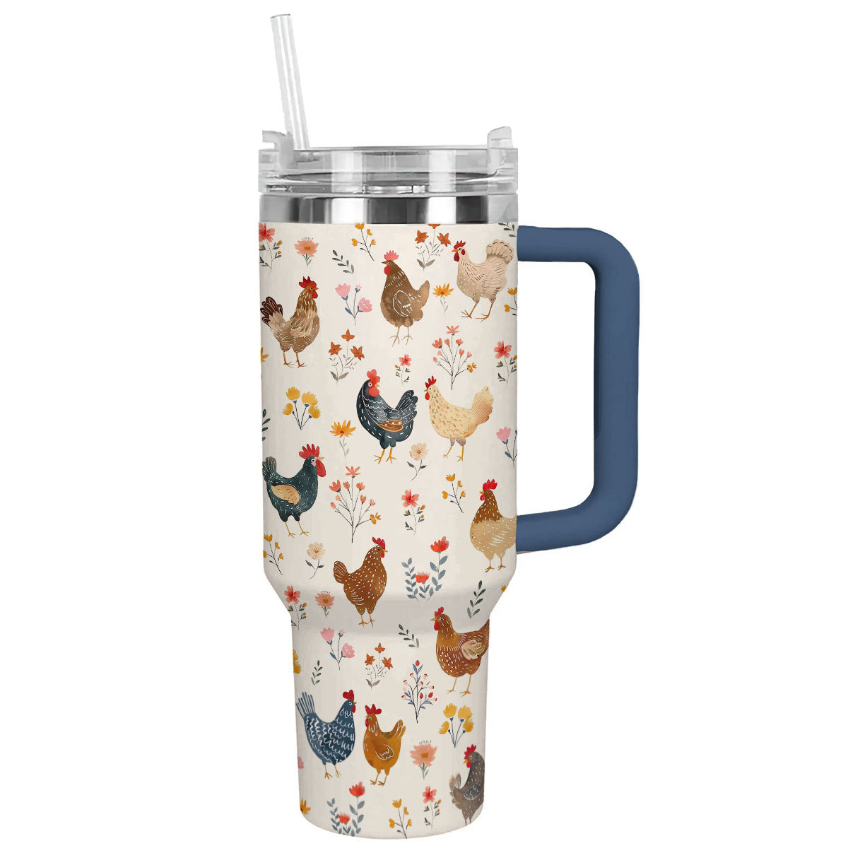Shineful Tumbler Countryside Chicken Floral