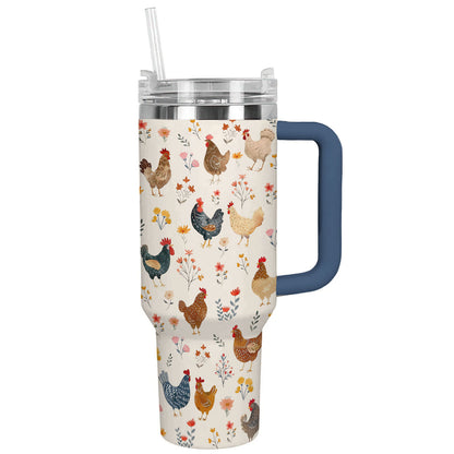 Shineful Tumbler Countryside Chicken Floral