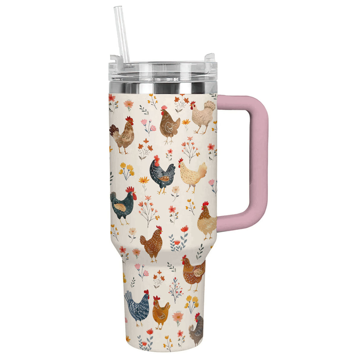 Shineful Tumbler Countryside Chicken Floral