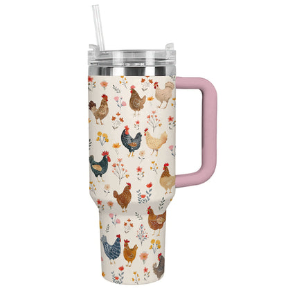 Shineful Tumbler Countryside Chicken Floral
