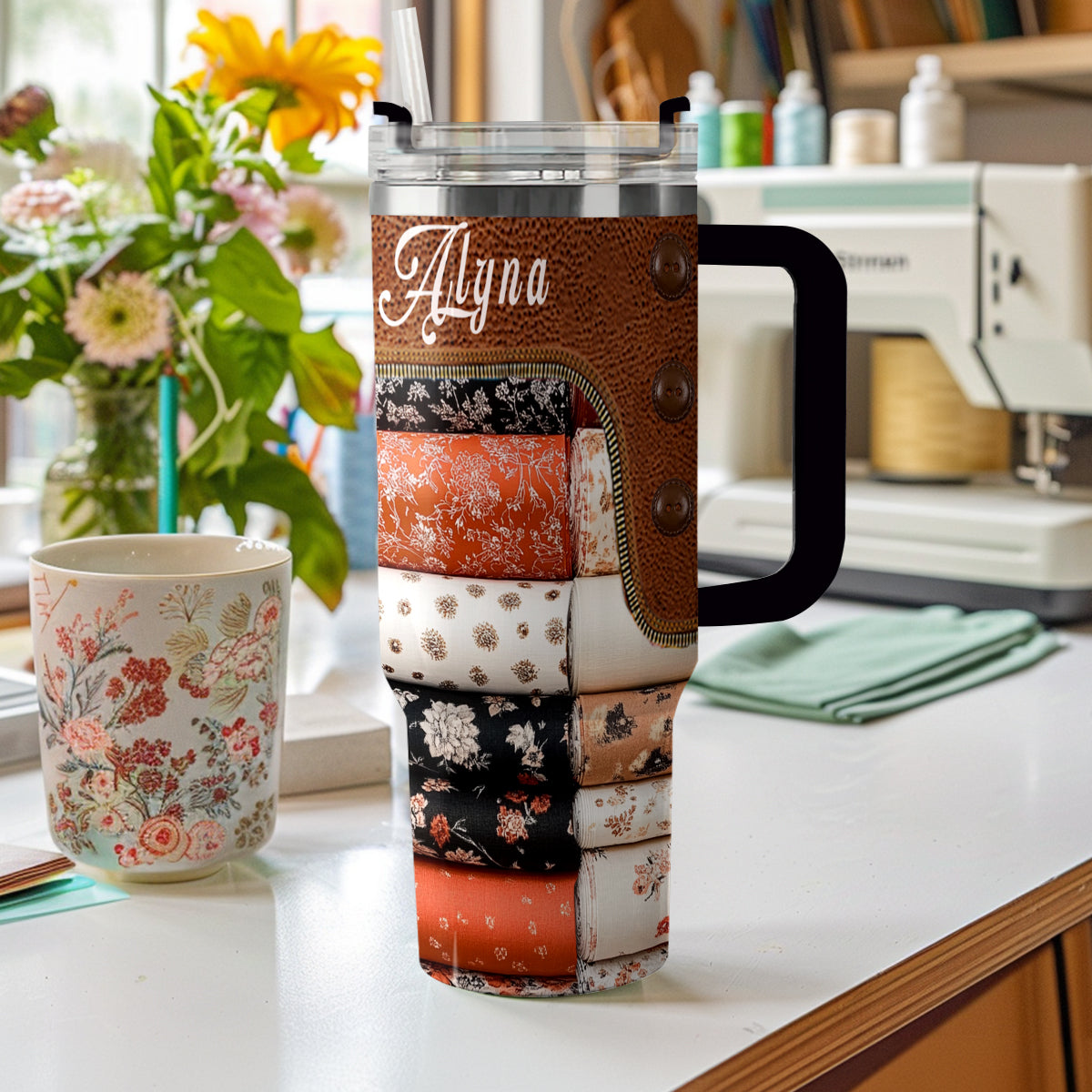 Shineful Tumbler Personalized Vintage Fabric Collection