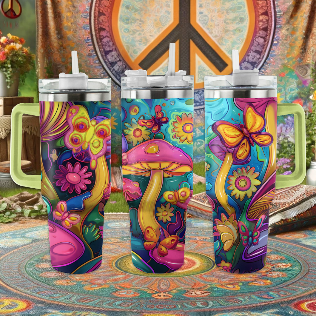 Shineful Tumbler Hippie Whimsical Butterfly Garden