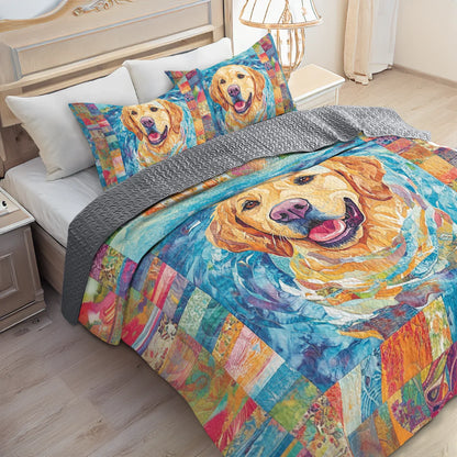 Shineful All Season Quilt 3-Piece Set Labrador Waves