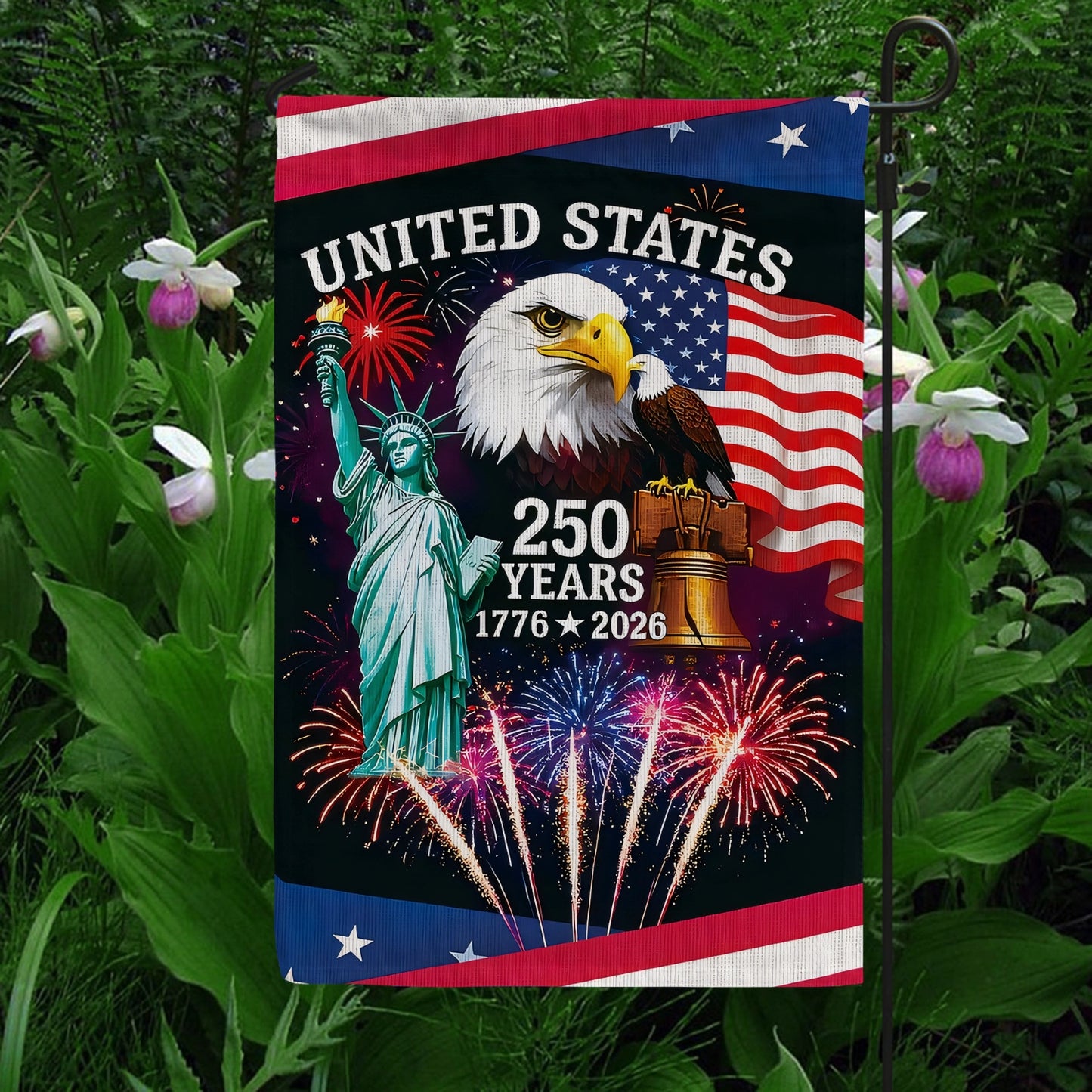 Shineful Gargen Flag 12" x 18" - Let Freedom Rise United States