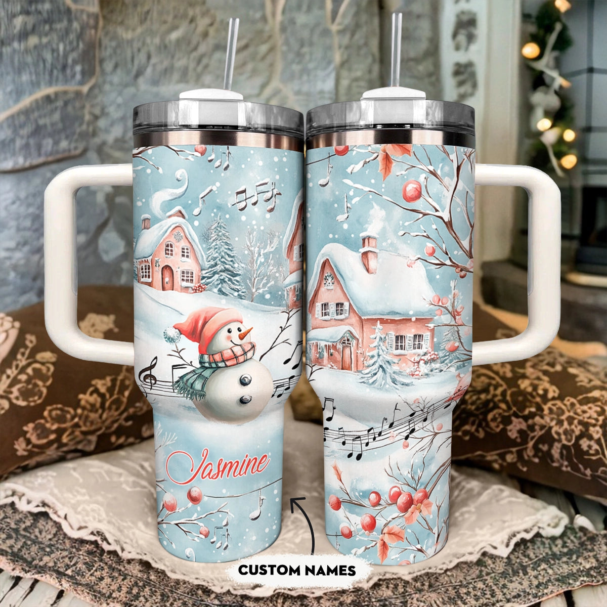 Shineful Tumbler  Personalized Snowy Serenade