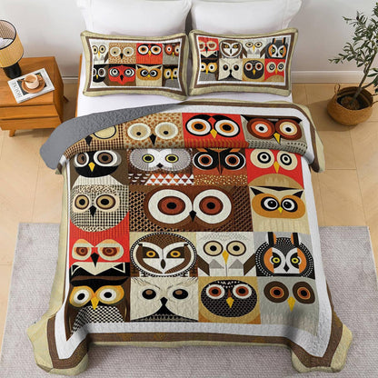 Shineful All Season Quilt 3-Piece Set Owl Jamboree