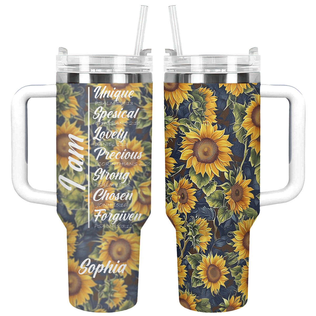 Shineful Personalized Tumbler Sunflower Affirmation