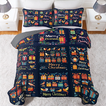Shineful All Season Quilt 3-Piece Set Christmas Cheer Party