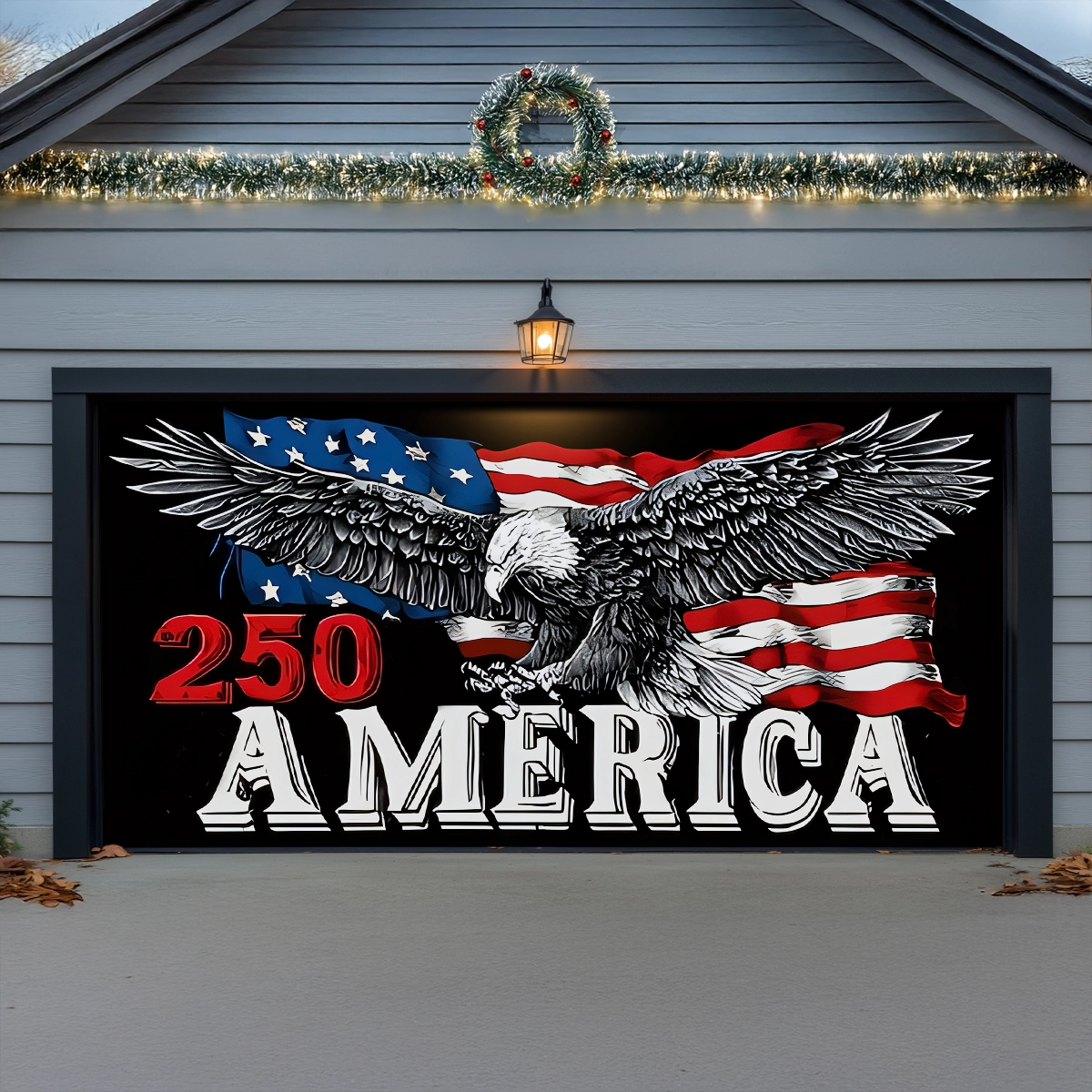 Shineful Garage Door Banner Decoration 250 Years Unbroken