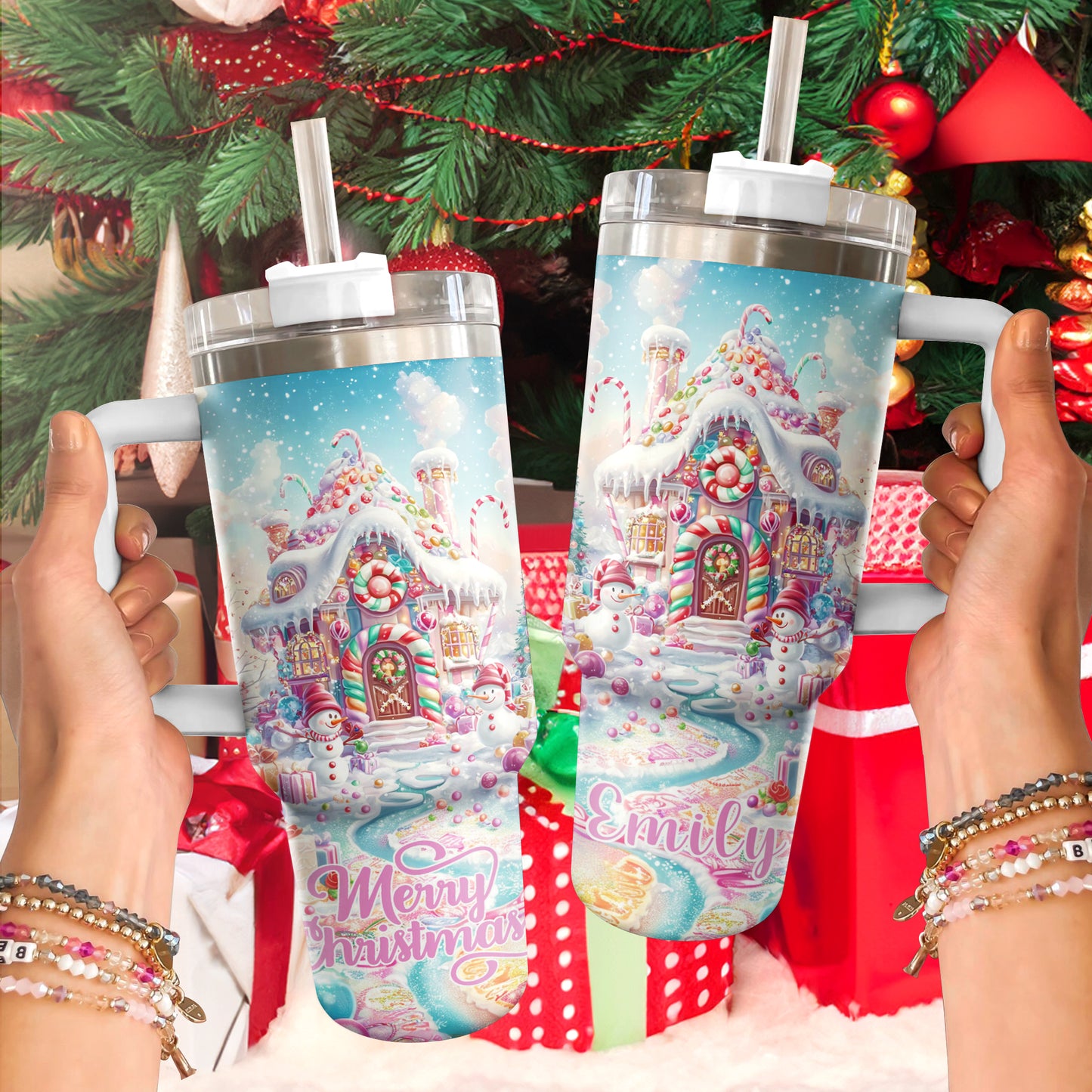 Shineful Tumbler Gingerbread House Christmas