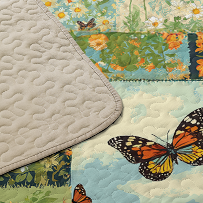 Shineful All Season Quilt 3-Piece Set Butterfly Chase German Shepherd