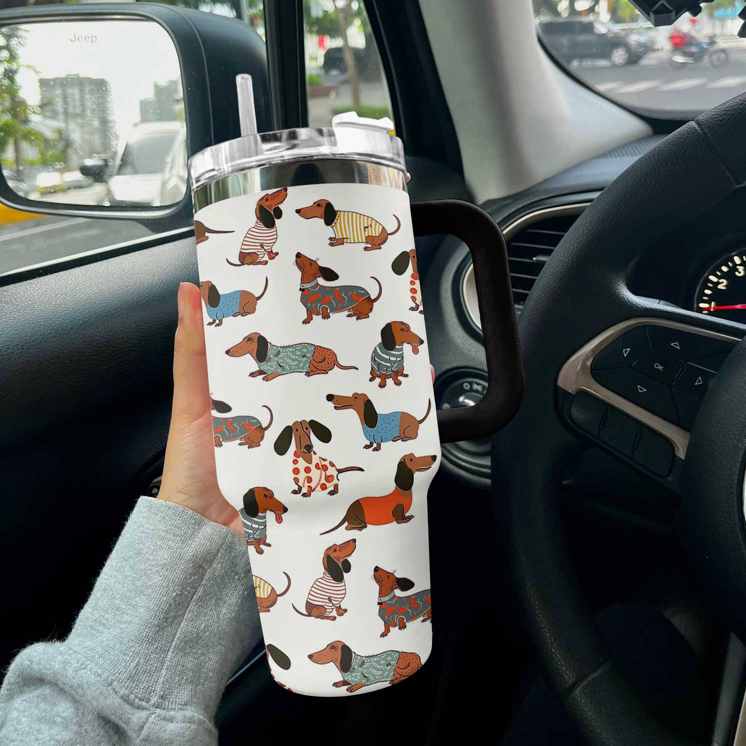 Dachshund Shineful™ Tumbler 40 Oz Joyful Tl10 Black 40Oz
