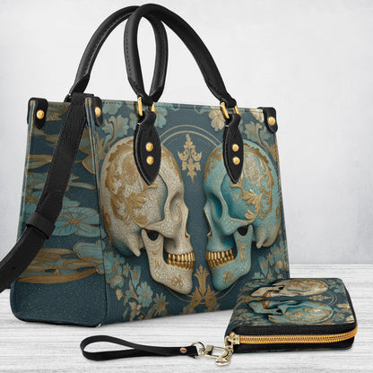 Shineful Leather Bag Echoes in Blue & Bone