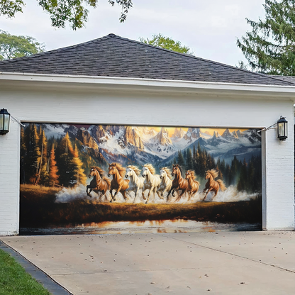 Shineful Garage Door Banner Decoration Freedom Run