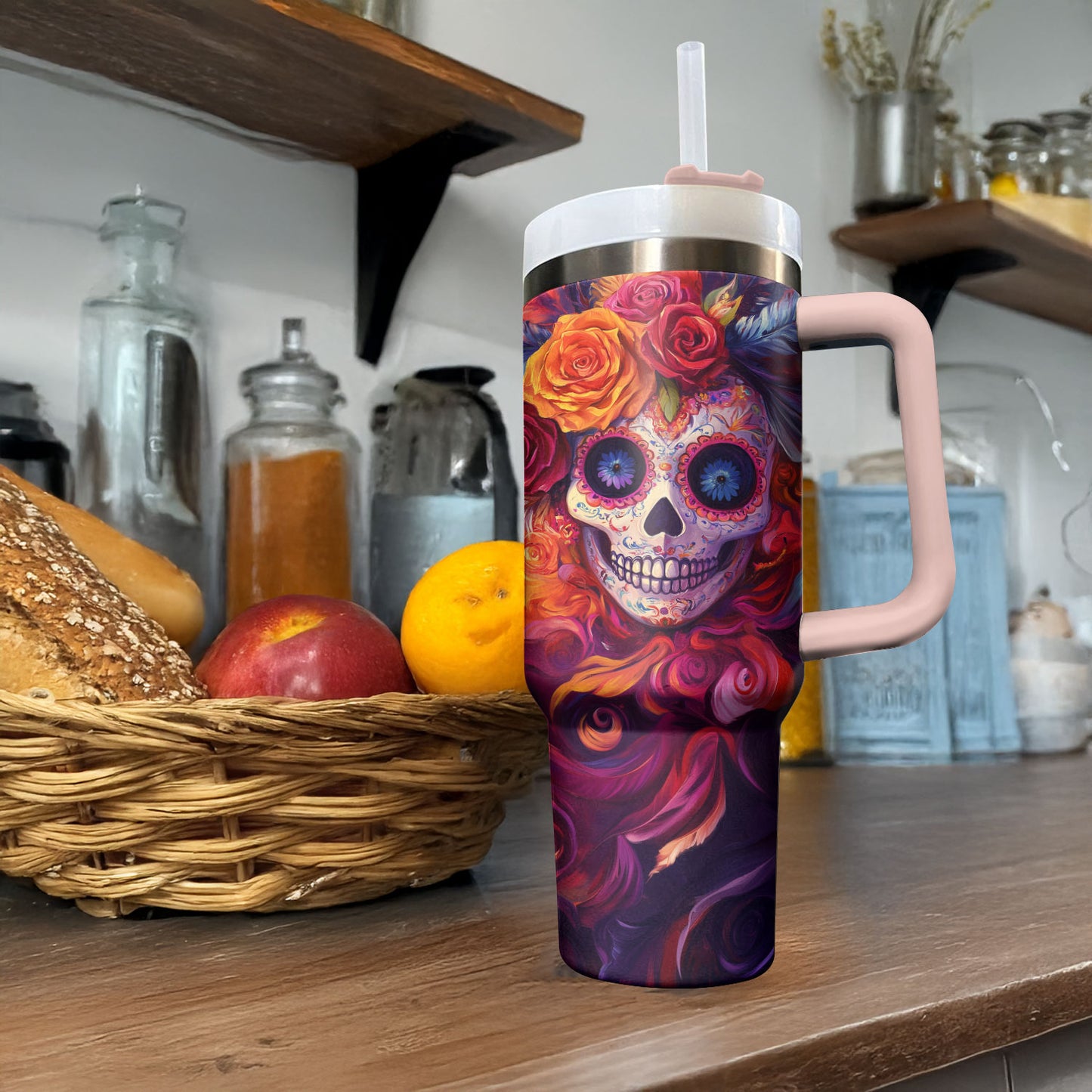 Shineful Tumbler - Fiesta Skull