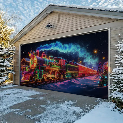Shineful Garage Door Banner Decoration - Neon Christmas Express