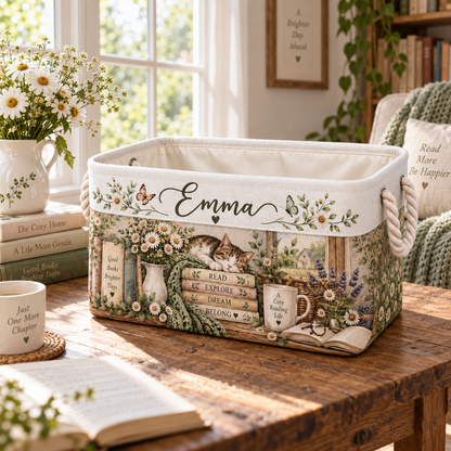 Shineful Cozy Reading Nook Book Basket
