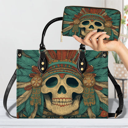 Shineful Leather Bag Emerald War Headdress