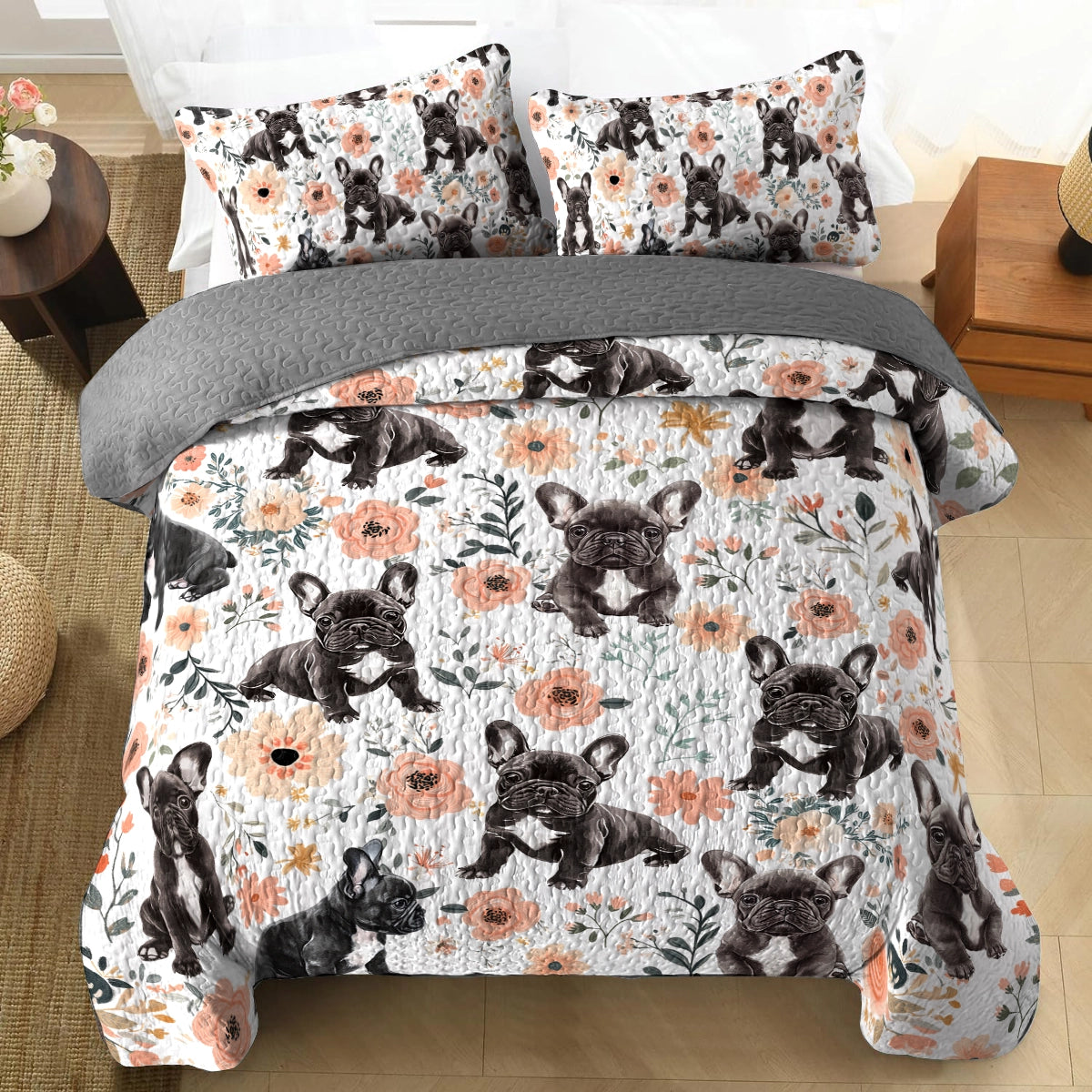 Shineful All Season Quilt 3-Piece Set Rosemary Frenchies