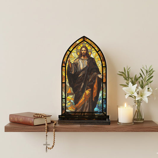 Shineful Suncatcher Candle Holder Christ’s Blessing