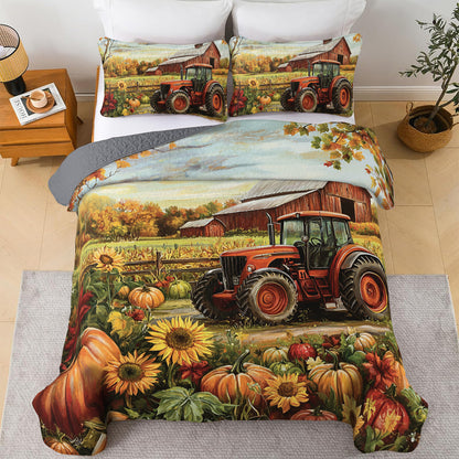 Shineful All Season Quilt 3-Piece Set Vibrant Autumn Farm