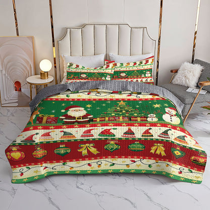 Shineful All Season Quilt 3-Piece Set Santa's Present