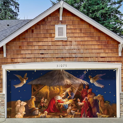 Shineful Garage Door Banner Decoration Heavenly Christmas